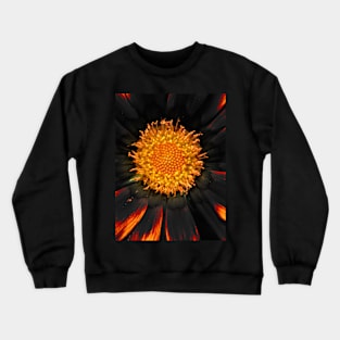 Black flaming flower Crewneck Sweatshirt